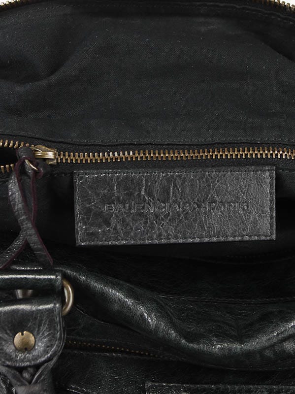 Balenciaga Black Chevre Leather Twiggy Motorcycle Bag