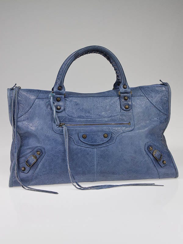 Balenciaga Cornflower Leather Work Bag