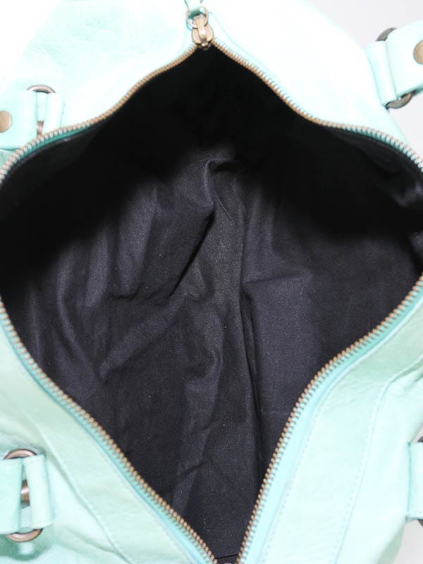Balenciaga Turquoise Chevre Leather Twiggy Motorcycle Bag