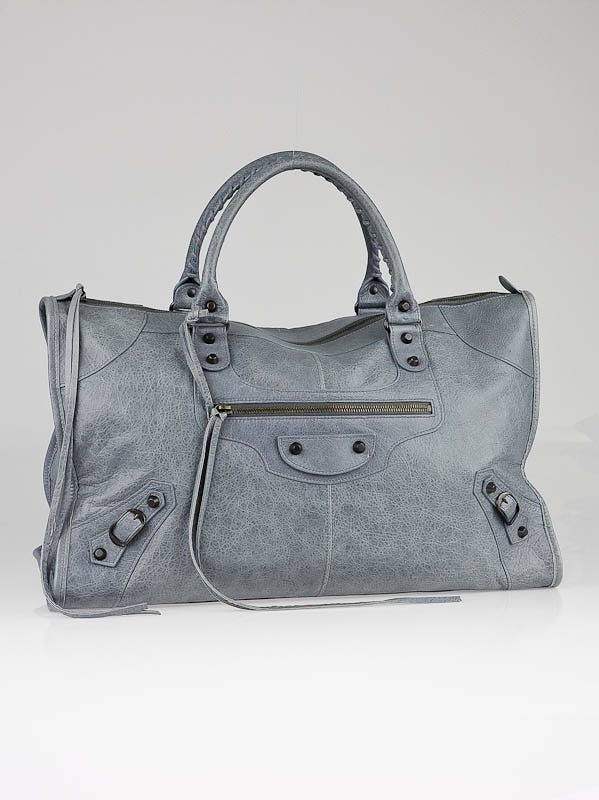 Balenciaga Ardoise Lambskin Leather Work Bag