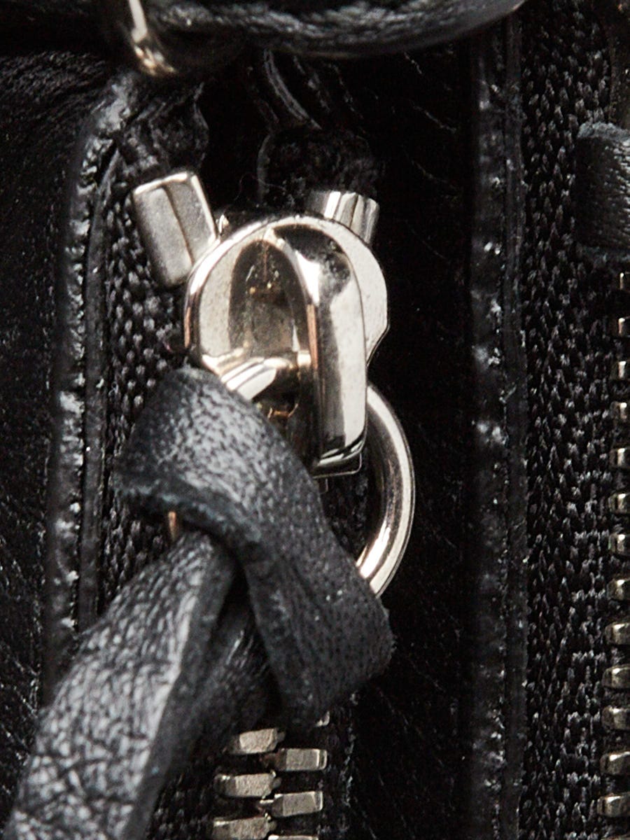 Balenciaga Black Leather Papier Triple Crossbody Bag | Yoogi's Closet