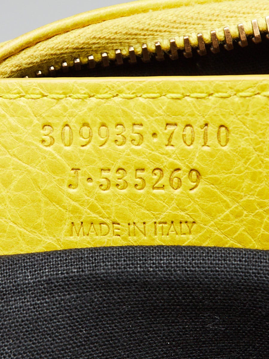 Balenciaga Curry Lambskin Leather Getaway Shoulder Bag | Yoogi's