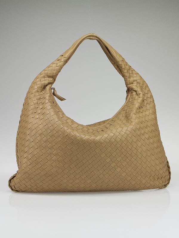 Bottega Veneta Toffee Woven Leather Large Veneta Hobo Bag