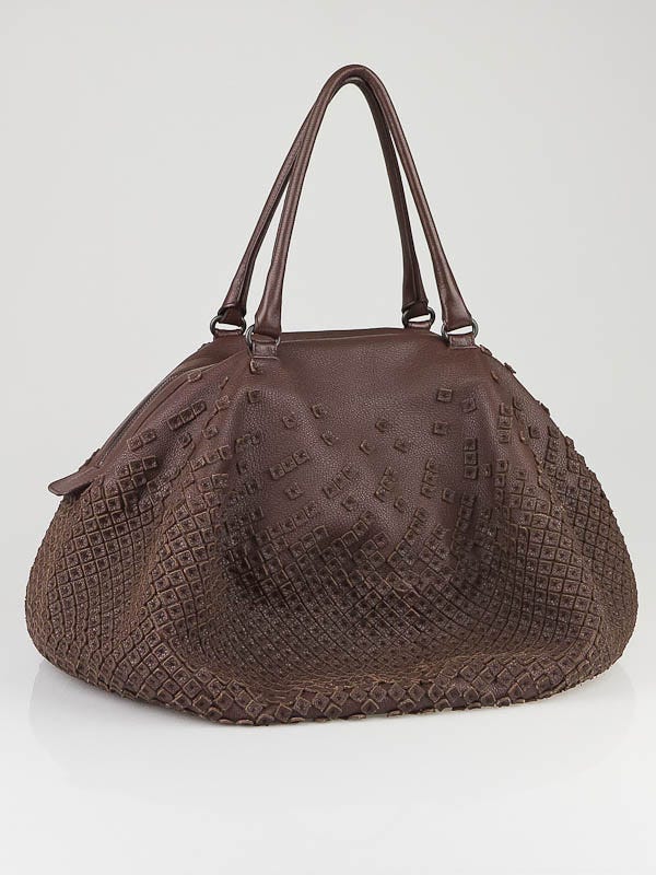 Bottega Veneta Brown Leather Patchwork Hobo Bag