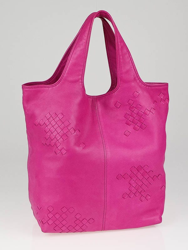 BOTTEGA VENETA ナイロントート ピンク系