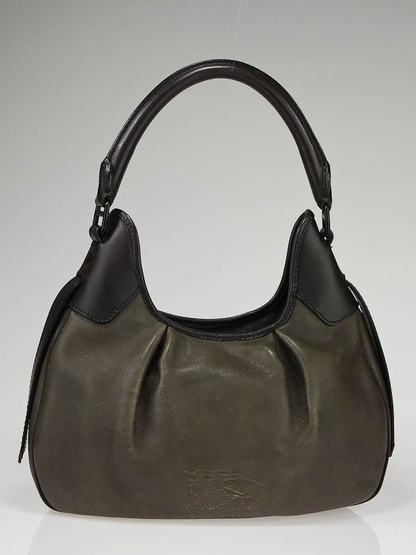 Burberry Smog Leather Brooklyn Shoulder Bag