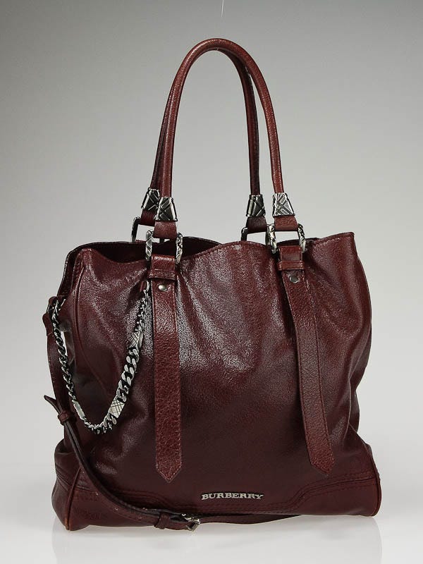 Red Burberry Suede Leather Shoulder Bag – Designer Revival