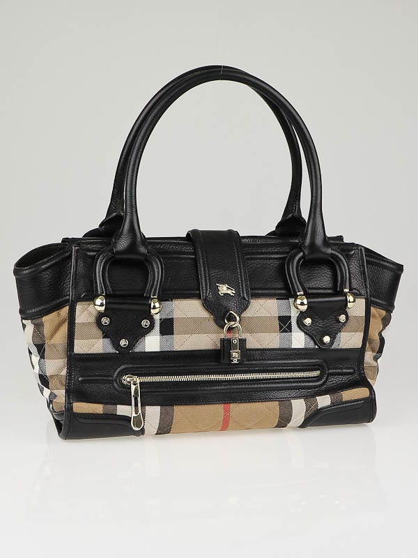 Burberry House Check Quilted Canvas Large Manor Bag