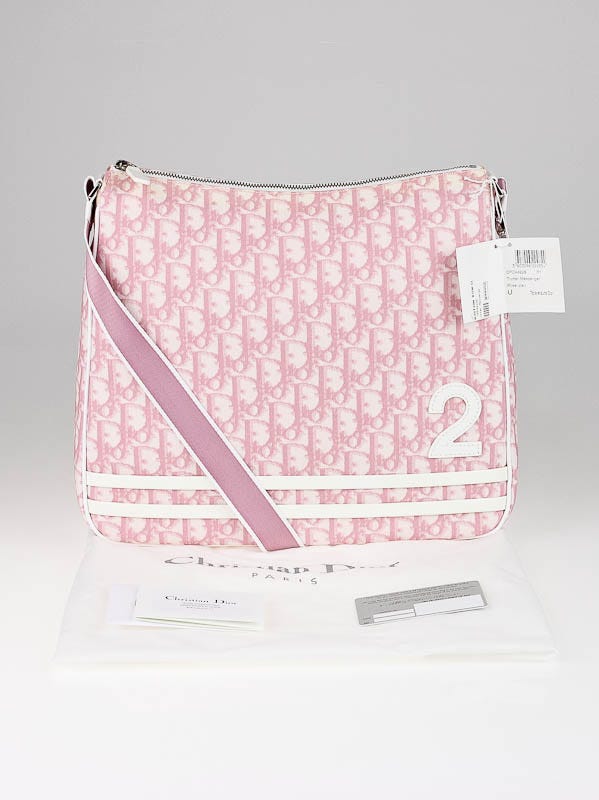 Christian Dior Pink Coated Canvas No. 2 Trotter Messenger Bag