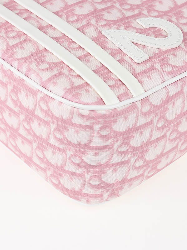 Christian Dior Pink Coated Canvas No. 2 Trotter Messenger Bag