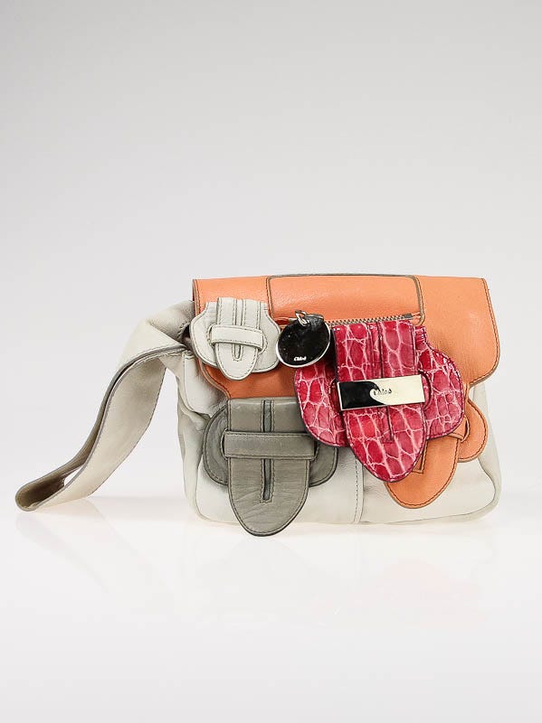 Fendi Orange Leather 2 Pocket Mini Bag Phone Holder - Yoogi's Closet