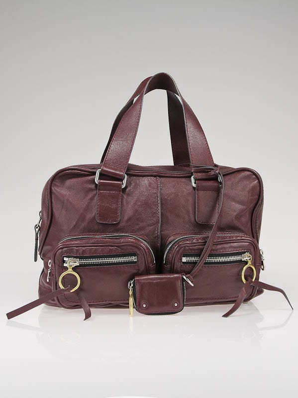 Chloe Aubergine Leather Betty  Large Satchel Bag