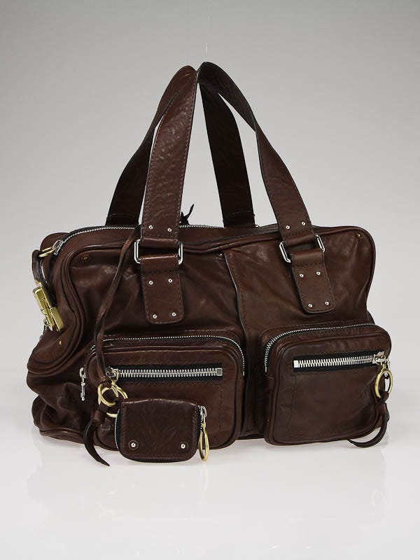 Chloe Chocolate Brown Leather Large Betty Satchel Bag