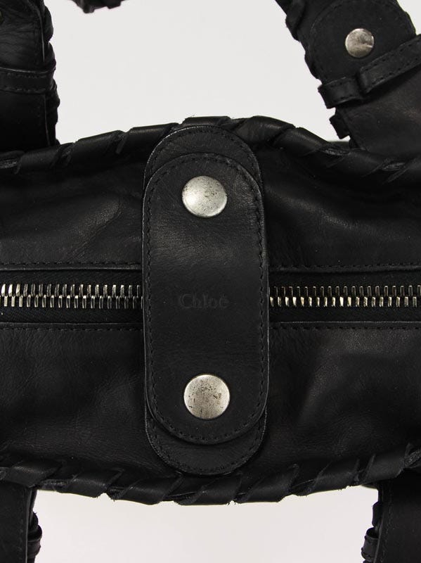 ☆美品・シリアル付☆Chloé Silverado レザーハンドバッグ ブラック Chloe Black Buffalo Leather Silverado Bag | Yoogi's Closet