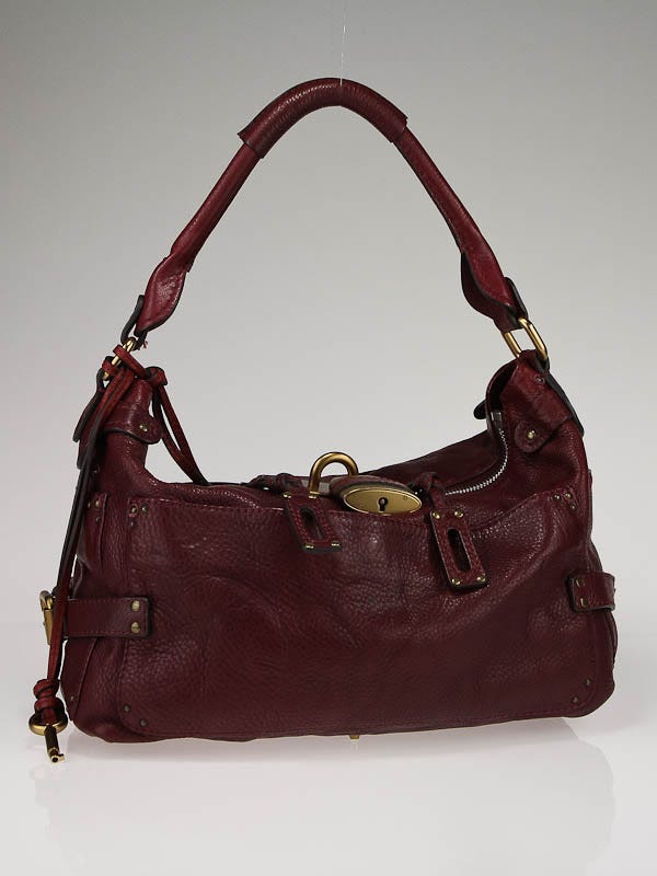 Chloe Grenat Leather Paddington Hobo Bag | Yoogi's Closet