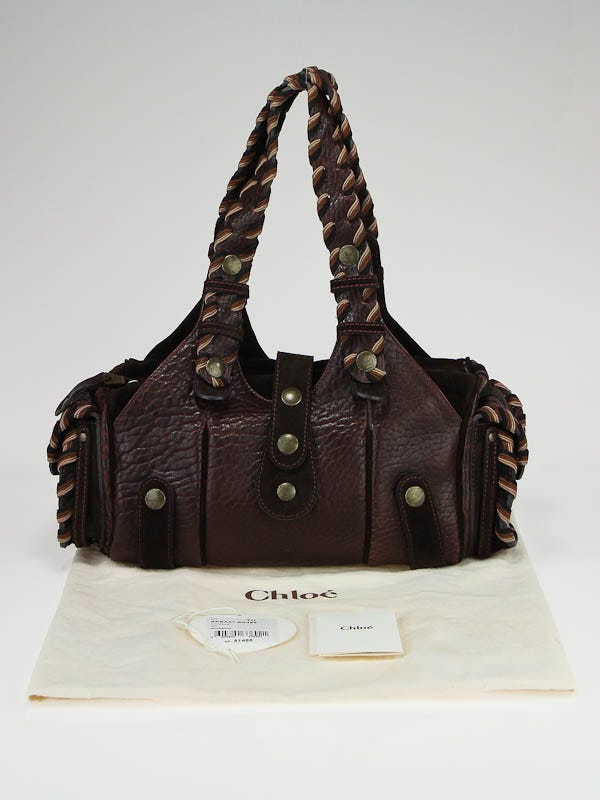 Chloe Bordeaux Buffalo Leather Small Silverado Bag | Yoogi's