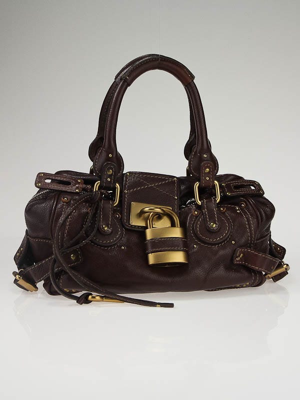 Chloe Chocolate Leather Paddington Satchel Bag