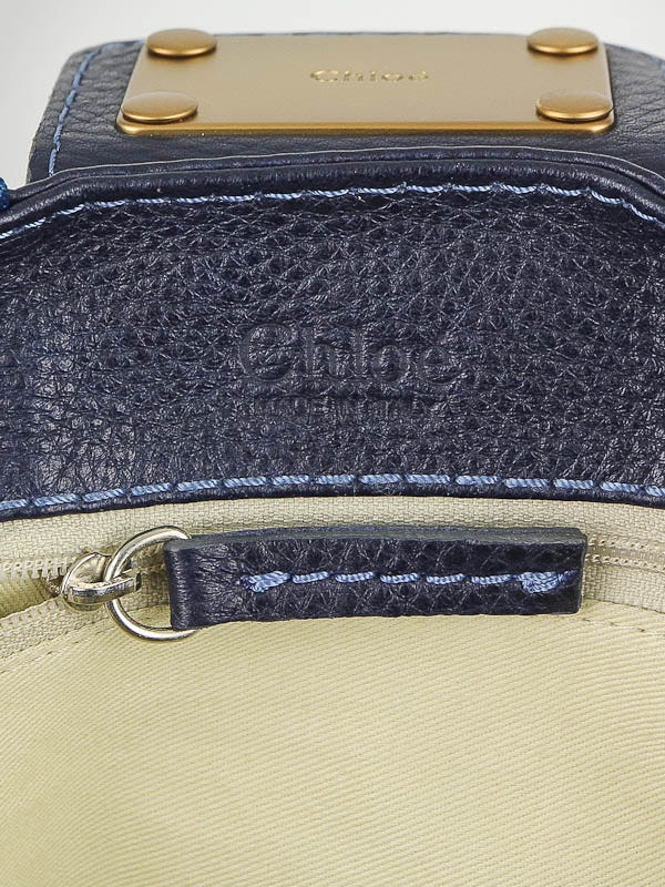 Chloe Navy Leather Paddington Medium Satchel Bag | Yoogi's Closet