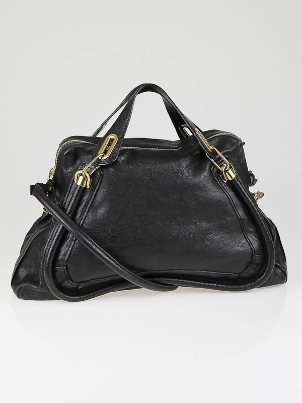 Chloe Black Leather Large Paraty Bag