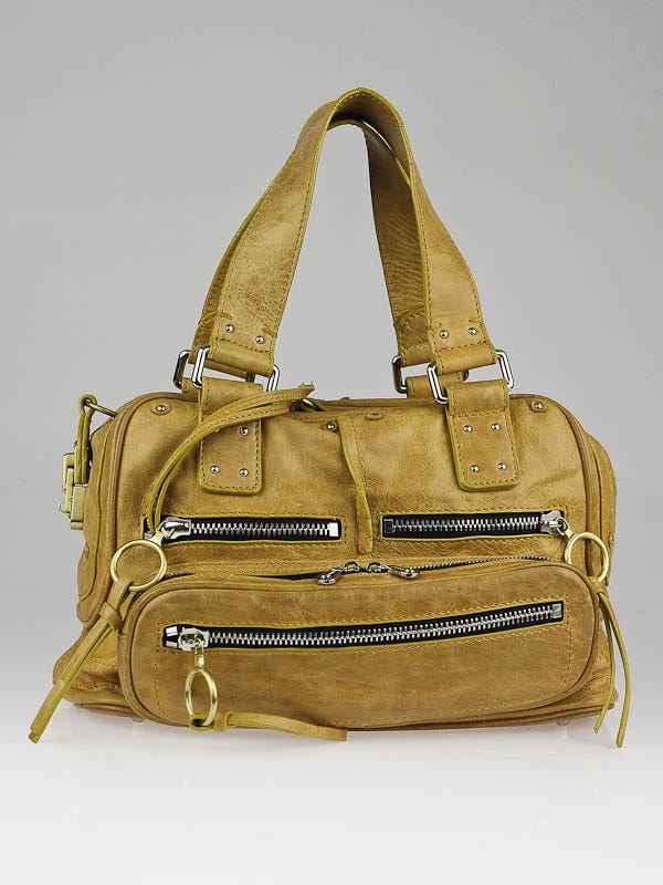 Chloe Mustard Distressed Leather Betty Bag