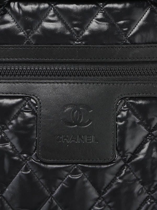 Chanel Black Quilted Nylon Coco Cocoon Trolley Rolling Case