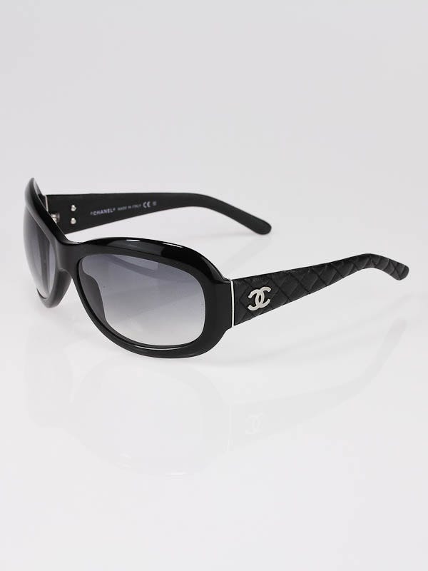 Chanel Black Frame Quilted CC Logo Sunglasses - 5116 - Yoogi's Closet