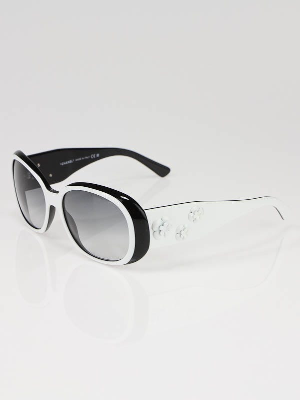 chanel black white sunglasses
