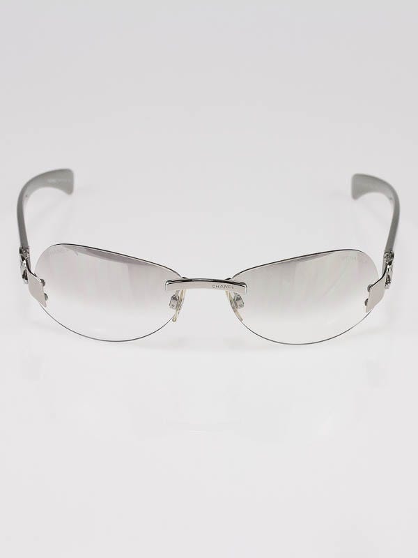 Chanel Silver Frameless CC Logo Sunglasses 4037 | Yoogi's Closet