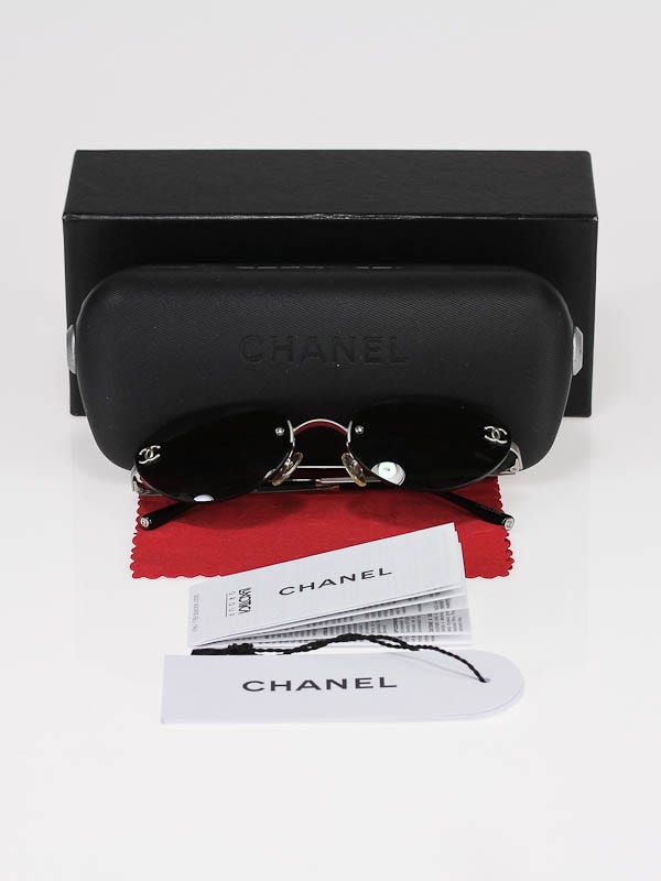 Chanel Frameless CC Logo Sunglasses 4003 | Yoogi's Closet Chanel Frameless CC Logo Sunglasses 4003 | Yoogi's Closet