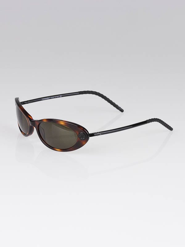 Chanel Tortoise Shell Frame Cat-Eye Sunglasses-5035 - Yoogi's Closet
