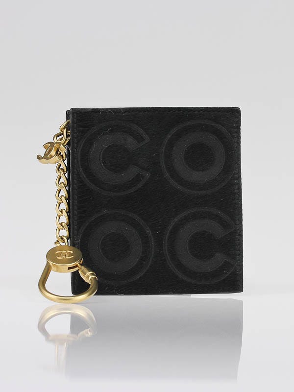 Chanel Black Pony Hair Coco Key and Change Holder