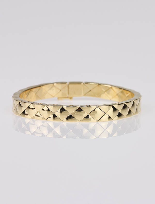 Chanel 18k Gold Metalasse Flexible Bracelet