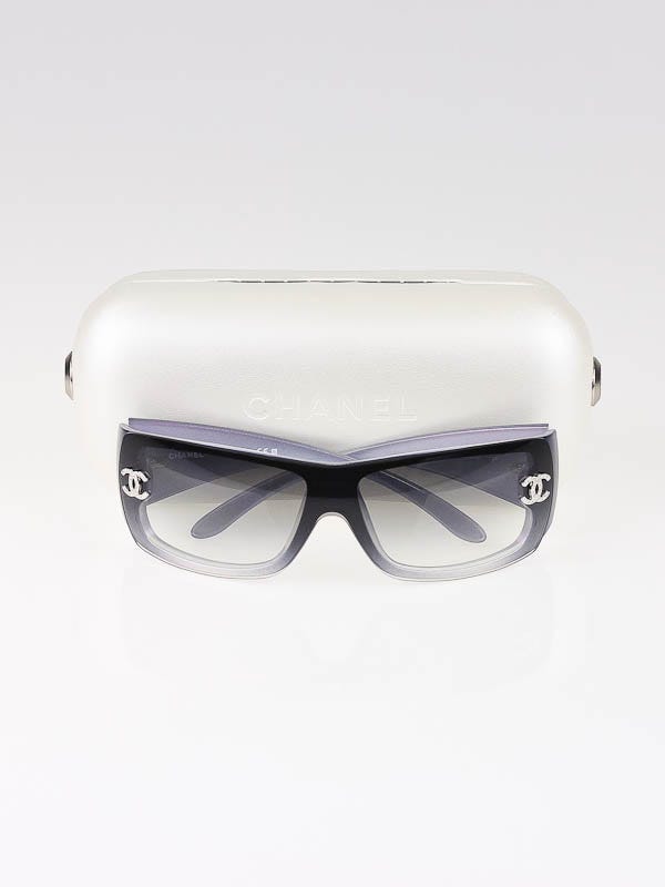 Chanel Blue Ombre Gradient Tint CC Logo Sunglasses 5088 - Yoogi's Closet