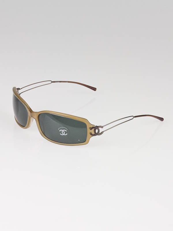 Chanel Tan Frame CC Logo Sunglasses- 5038 | Yoogi's Closet Chanel Tan Frame CC Logo Sunglasses- 5038 | Yoogi's Closet