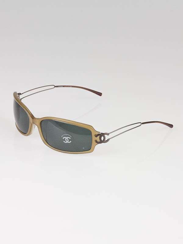 Chanel Tan Frame CC Logo Sunglasses- 5038 - Yoogi's Closet