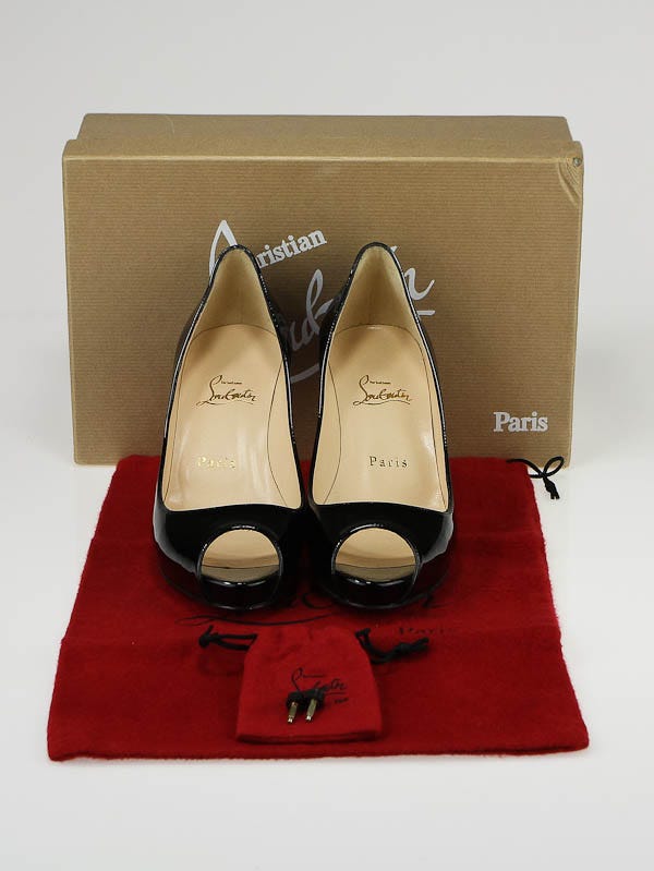 Christian Louboutin Black Patent Leather Mater Claude 85