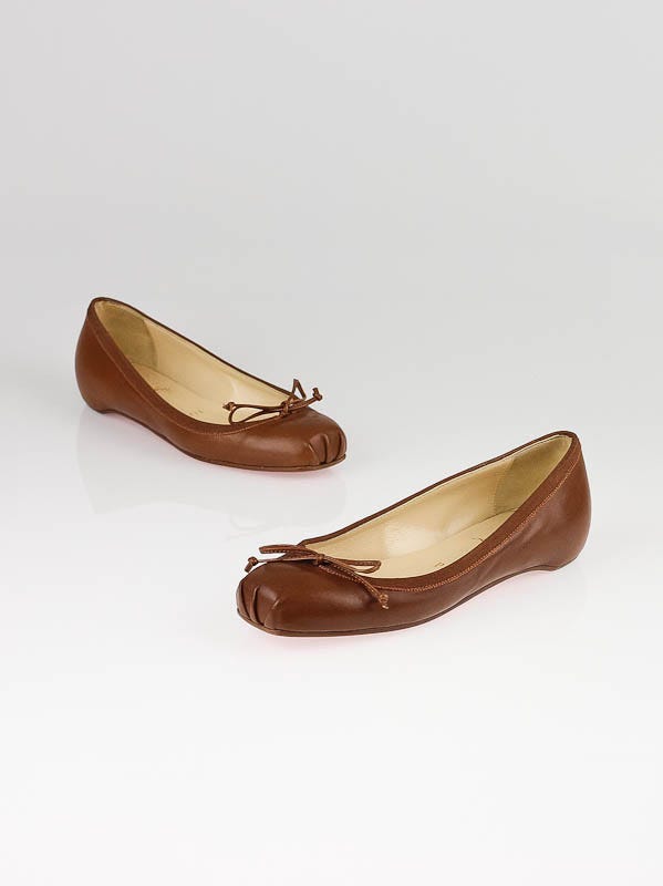 Louis Vuitton - Authenticated Ballet Flats - Cloth Brown for Women, Good Condition