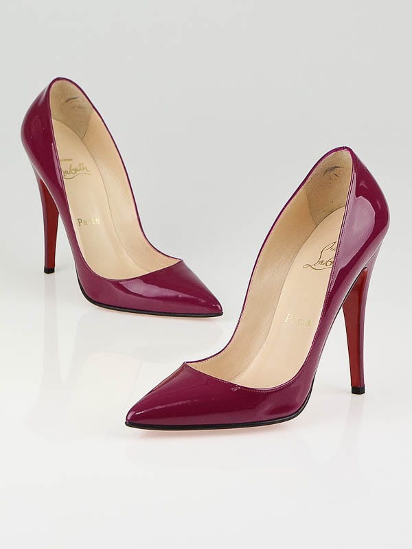 Christian Louboutin Magenta Patent Leather Pigalle 120 Pumps Size 8.5/39