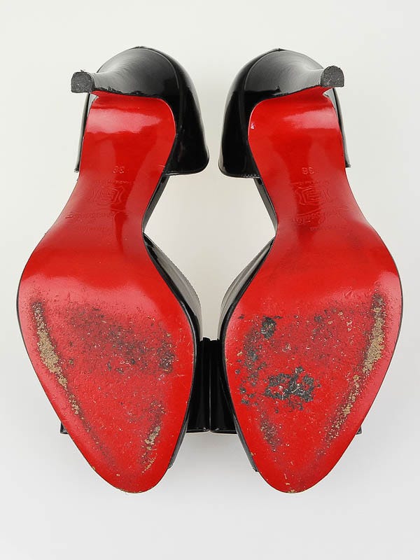 Christian Louboutin Black Patent Leather Joli-Noeud Dorcet D'Orsay