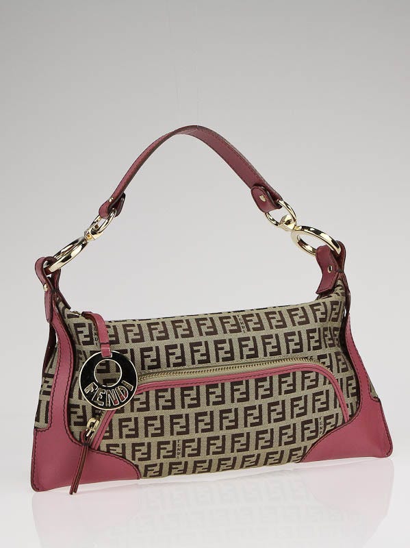 Fendi Brown Zucchino Print Canvas Small Chef Bag-8BR464