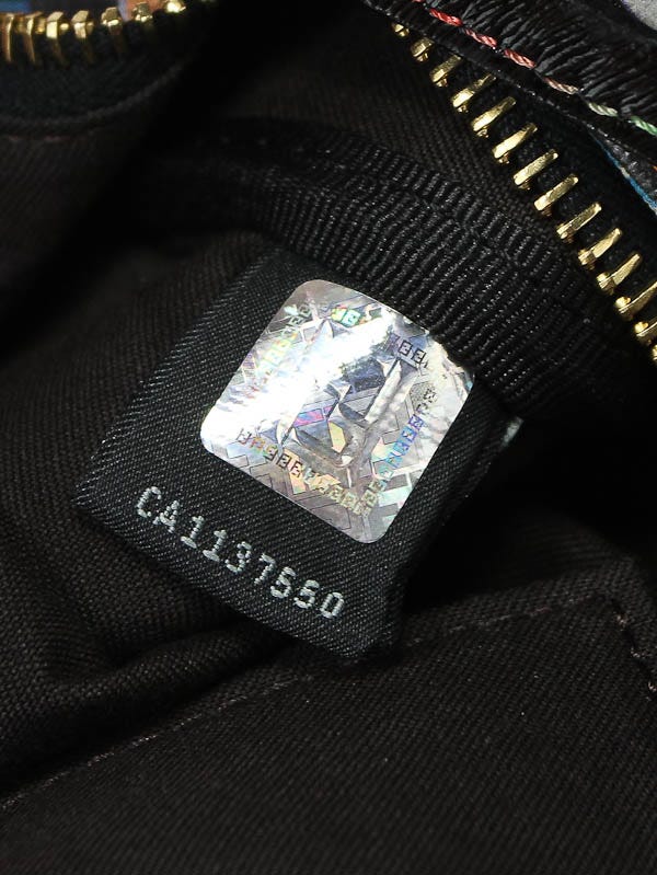 Fendi Multicolor Coated Canvas Zucca Spalmati ' Forever' Bag