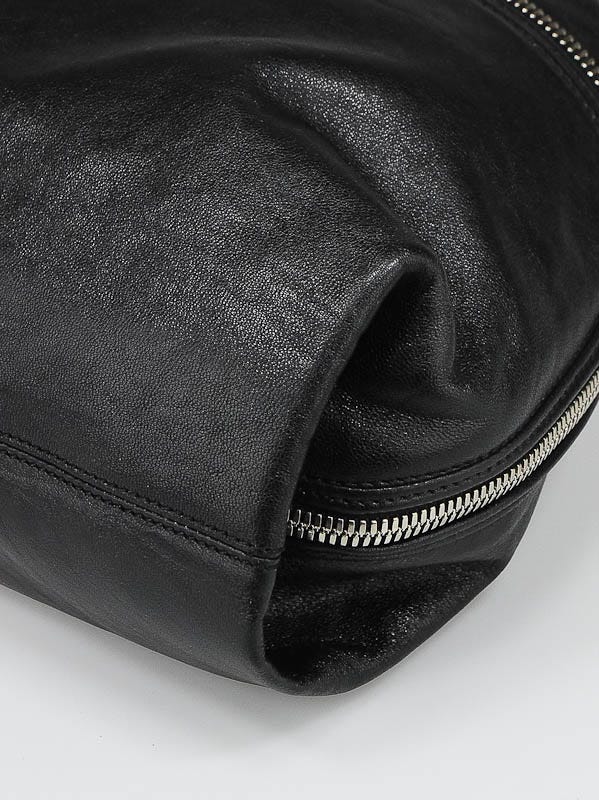 Fendi Black Glazed Leather Zip Front Satchel Bag - 8BR623