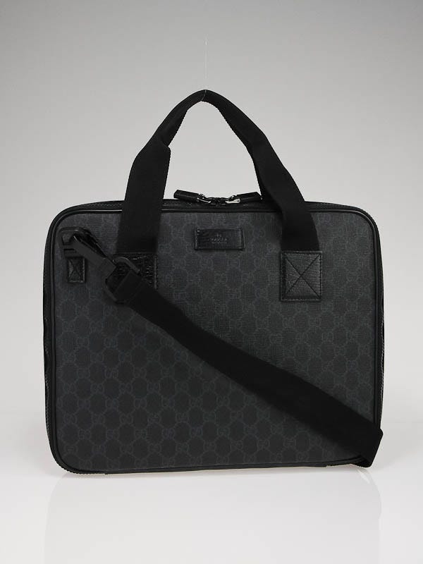 Gucci Black GG Coated Canvas Laptop Case Bag Yoogi s Closet