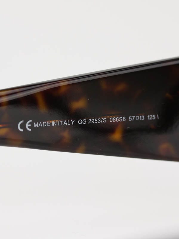 Gucci Women\'s Sunglasses 2953/S GG Logo Oversized Tortoise Shell Brown 57 13 125 Gucci Tortoise Shell Brown GG Logo Sunglasses- 2953/S  main image 2