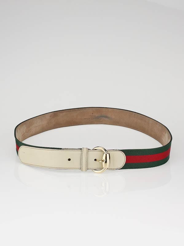 Gucci belt hotsell white green red