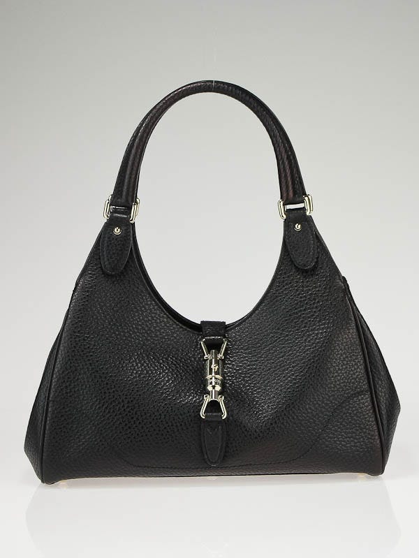 Gucci Black Leather Bardot Shoulder Bag