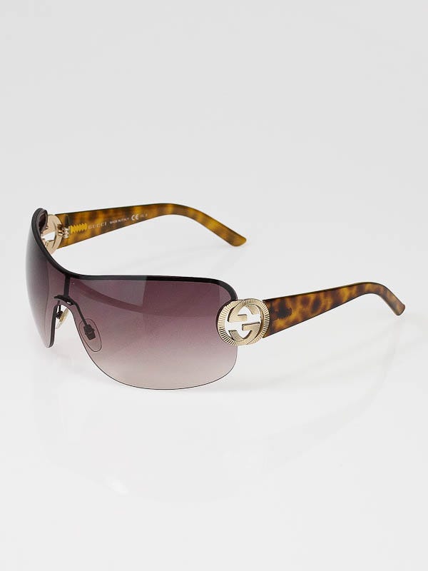 Gucci Rimless Brown Lens GG Logo Sunglasses