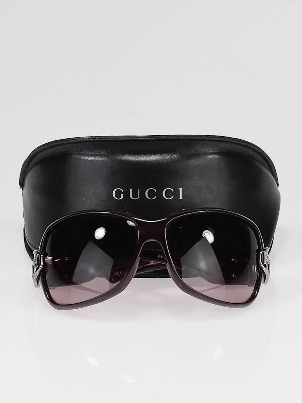 Gucci Purple Frame Buckle Sunglasses- 2591/S | Yoogi's Closet