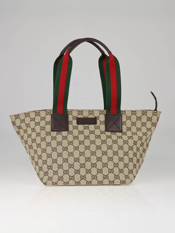 GUCCI Tote Bag Shoulder Bag Handbag Sherry line GG canvas 131228