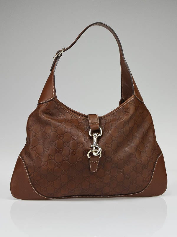 Gucci Brown Guccissima Leather Jackie O Bouvier Hobo Bag